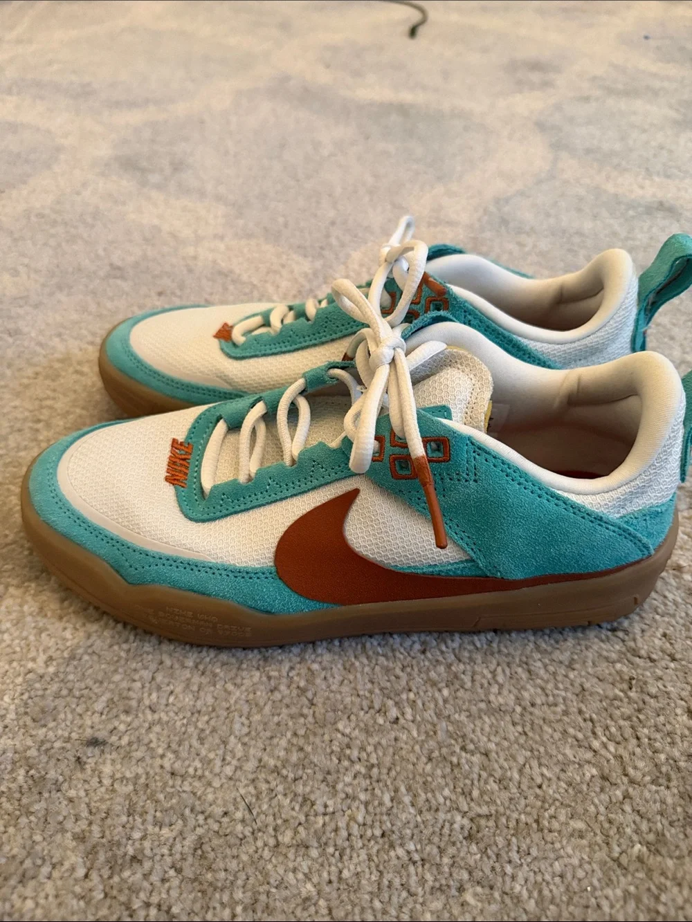 Nike SB Air Zoom Heritage 86 Aqua Gum Skate Shoes Youth 5.5Y / Women’s 7